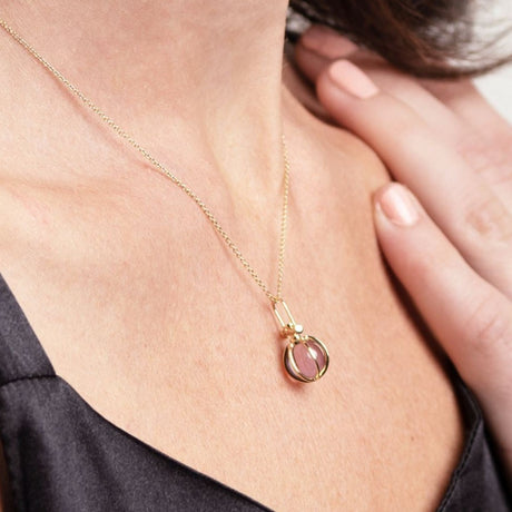 Rebecca Li, Crystal Orb Collection, Pendant, 18k Yellow Gold, Amethyst, Smooth, N/A, ORB-TALISM-2017-1111-18KYEL-AMETHY	