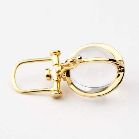 Rebecca Li, Crystal Orb Collection, Pendant, 18k Yellow Gold, Rock Crystal, Smooth, N/A, ORB-TALISM-2021-0203-18KYEL-ROCKCR