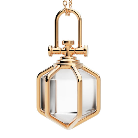 Rebecca Li, Six Senses Talisman Collection, Pendant, 18k Rose Gold, Rock Crystal, Faceted, N/A, CRYSTA-TALISM-2019-0505-18KROS-ROCKCR