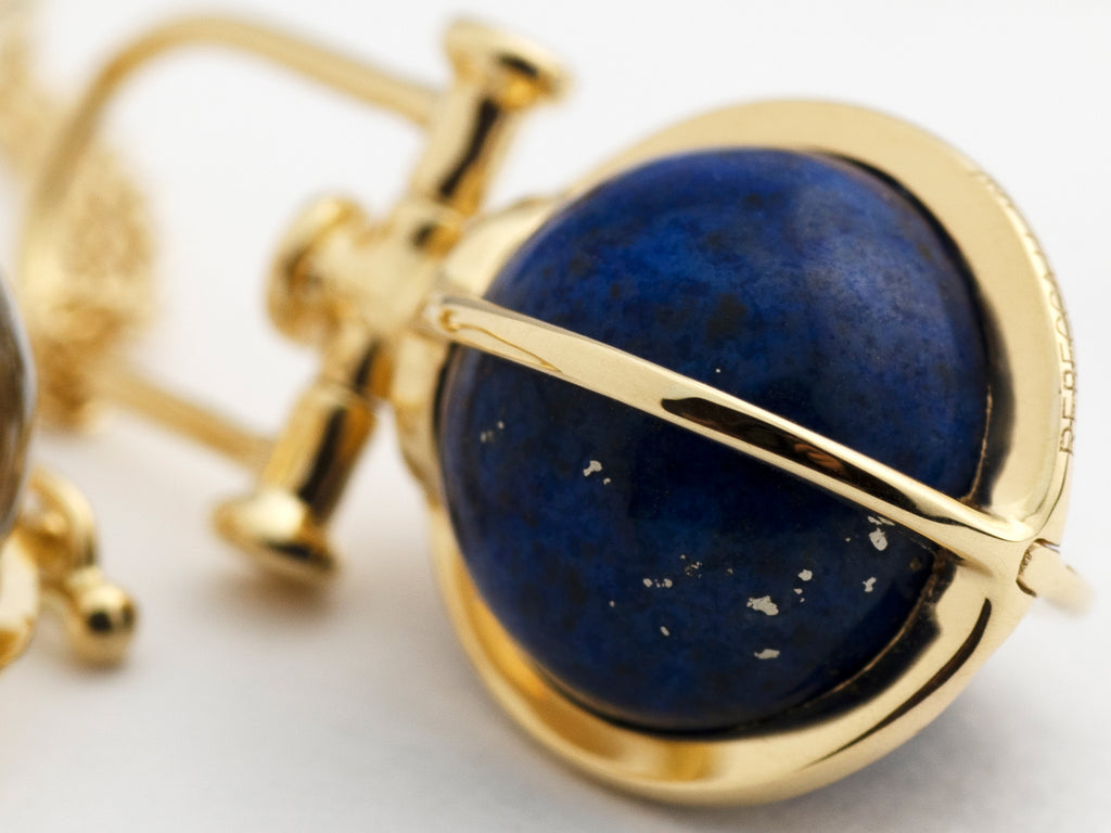 Rebecca Li, Crystal Orb Collection, Pendant, 18k Yellow Gold, Lapiz Lazuli, Smooth, N/A, ORB-TALISM-2021-0203-18KYEL-LAPIZL