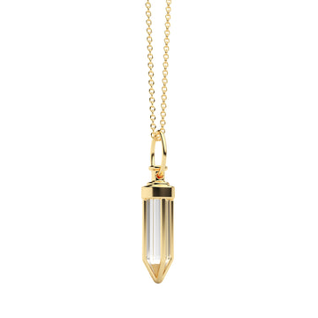 Rebecca Li, Frequency Of Light Collection, Pendant, 18k Yellow Gold, Rock Crystal, Faceted, N/A, FEQNCY-LIGHT-2023-0525-18KYEL-ROCKCR