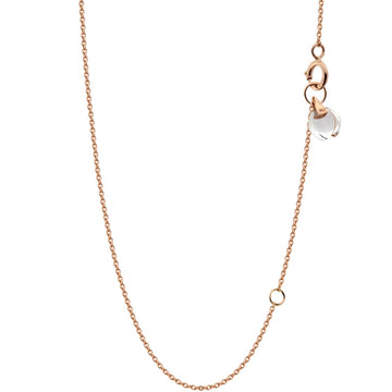 Rebecca Li, Crystal Link Collection, Necklace, 18k Rose Gold, Rock Crystal, Smooth, N/A, CRYSTA-CHAIN-2017-0208-18KROS-ROCKCR