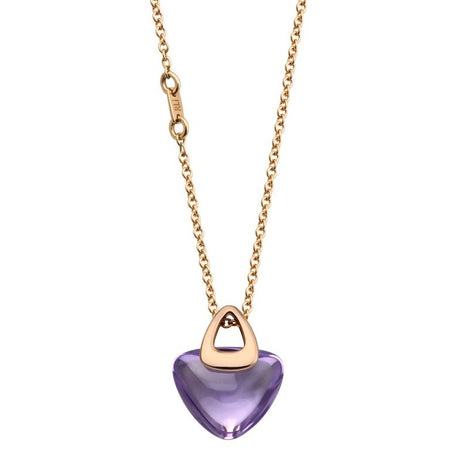 Rebecca Li, Luck Rock Collection, Pendant, 18k Rose Gold, Amethyst, Smooth, N/A, LUCKRO-PENDAN-2016-0111-18KROS-AMETHY