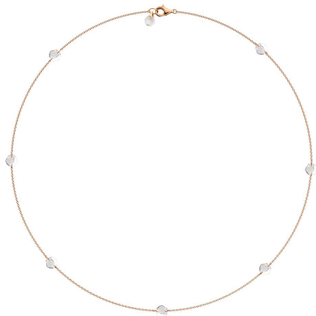 Rebecca Li, Crystal Link Collection, Necklace, 18k Rose Gold, Rock Crystal, Smooth, N/A, CRYSTA-NECKLA-2018-0208-18KROS-ROCKCR